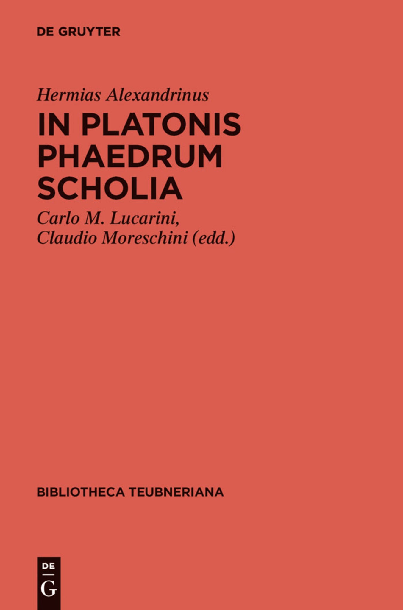 Cover image for In Platonis Phaedrum Scholia ISBN 9783110201154